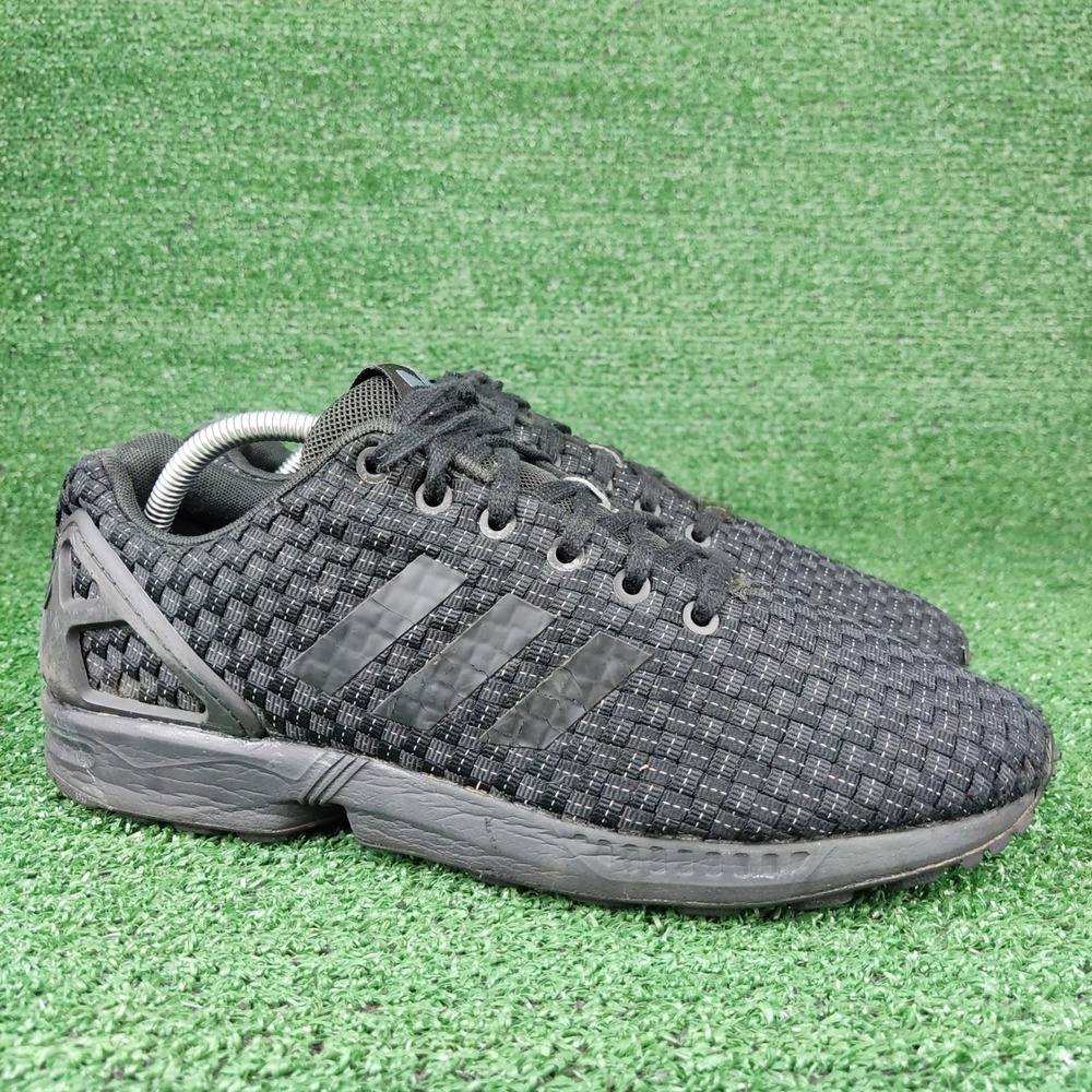 Adidas Shoes Mens 10 Black ZX Flux Weave Woven Torsion Sneakers M21623